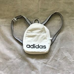 White mini adidas backpack